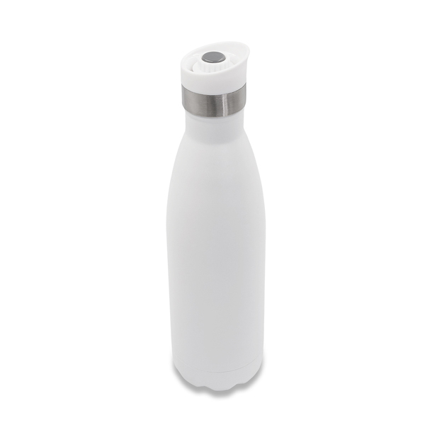 Butelka termiczna z ustnikiem 360° Yakima 550 ml, biały z nadrukiem logo