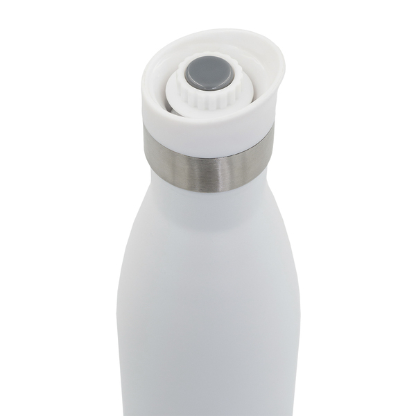 Butelka termiczna z ustnikiem 360° Yakima 550 ml, biały z nadrukiem logo b