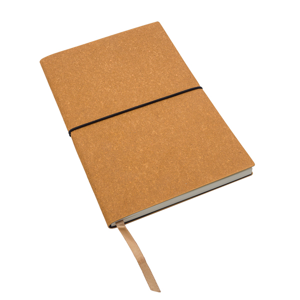 Notes Risco, brązowy z nadrukiem logo