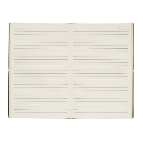 Notes Risco, brązowy z nadrukiem logo a