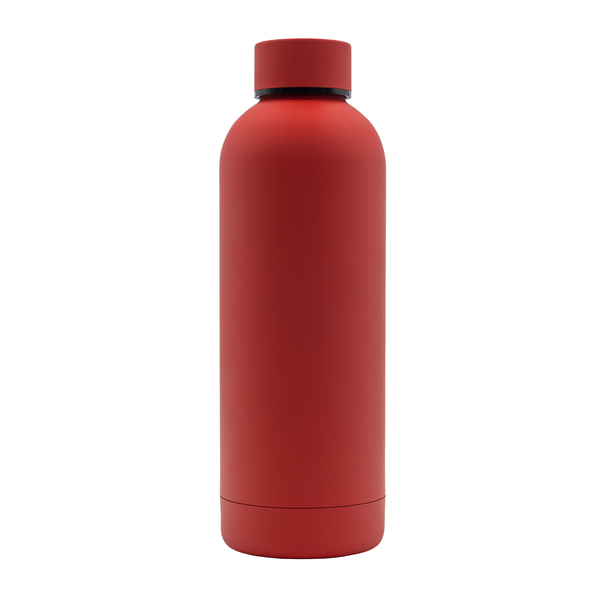 Butelka termiczna Mendoza 500 ml, czerwony z nadrukiem logo - zdjęcie produktu