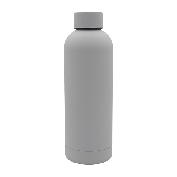Butelka termiczna Mendoza 500 ml, szary z nadrukiem logo - zdjęcie produktu