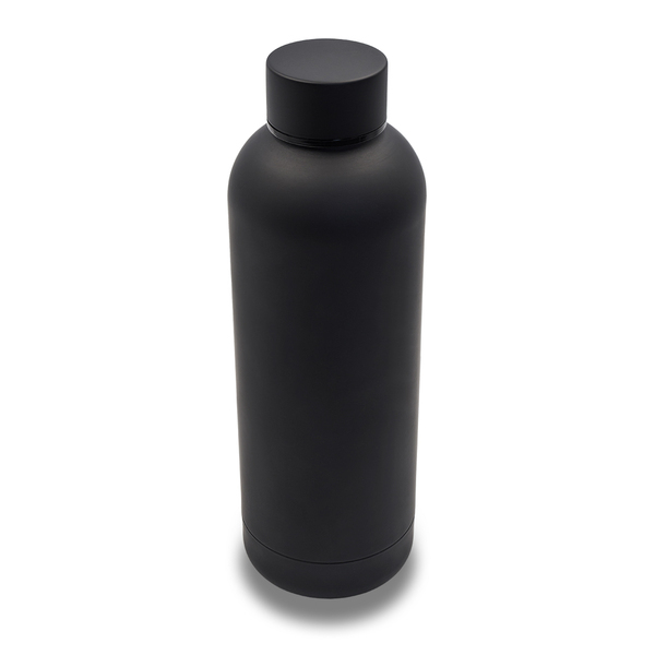 Butelka termiczna Mendoza 500 ml, czarny z nadrukiem logo a