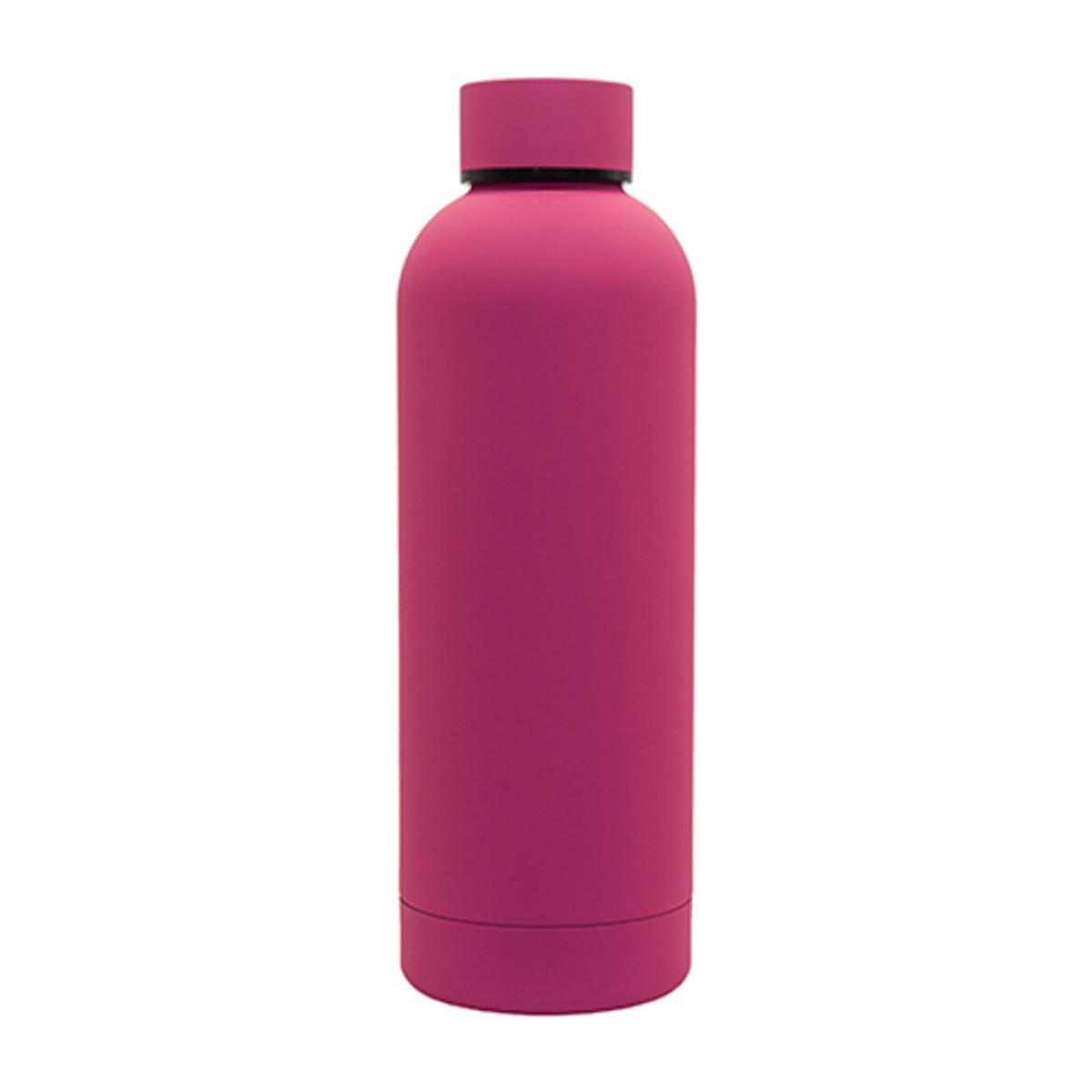 Butelka termiczna Mendoza 500 ml, magenta z nadrukiem logo - zdjęcie produktu
