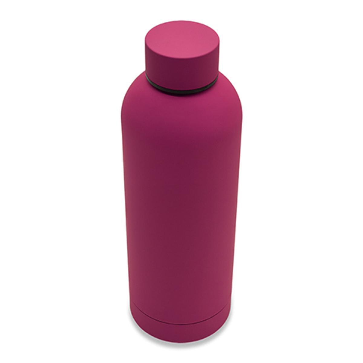 Butelka termiczna Mendoza 500 ml, magenta z nadrukiem logo a