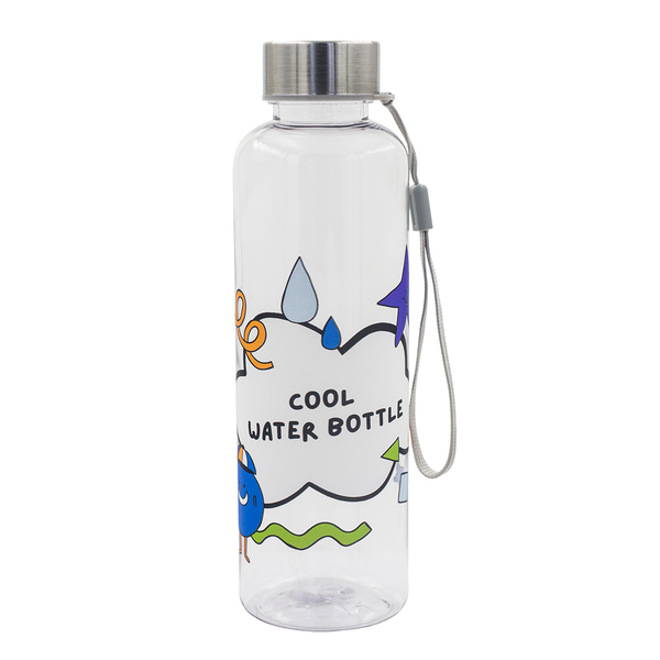 Butelka z tritanu Affi 500 ml, transparentny z nadrukiem logo a