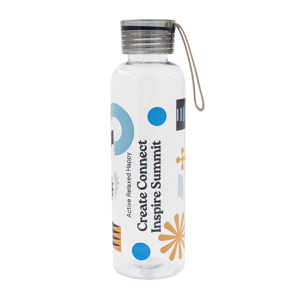 Butelka z tritanu Fiave 500 ml, transparentny z nadrukiem logo a