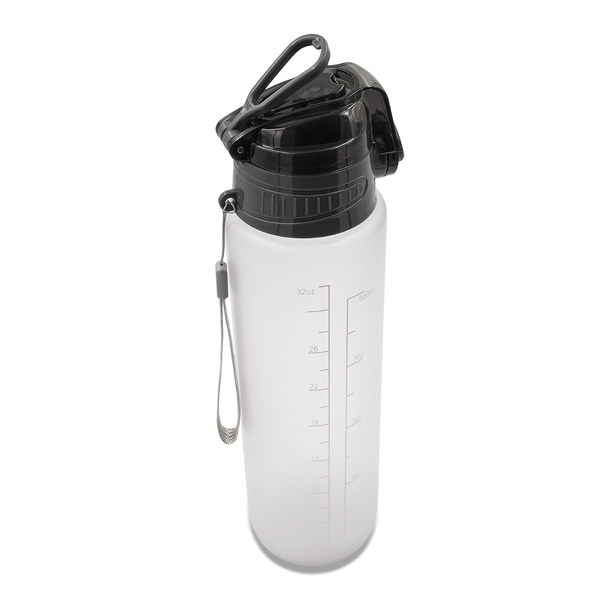 Bidon motywacyjny z tritanu Keepgoing 1000 ml, transparentny z nadrukiem logo d