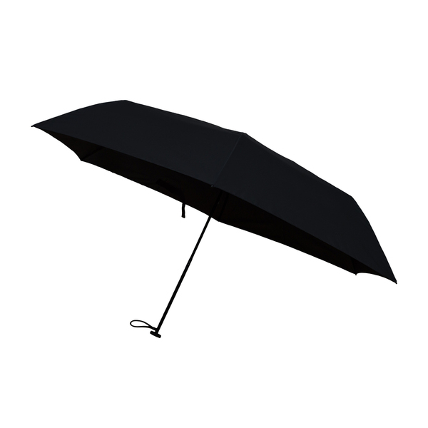 Ultralekki parasol Mads, czarny z nadrukiem logo - zdjęcie produktu