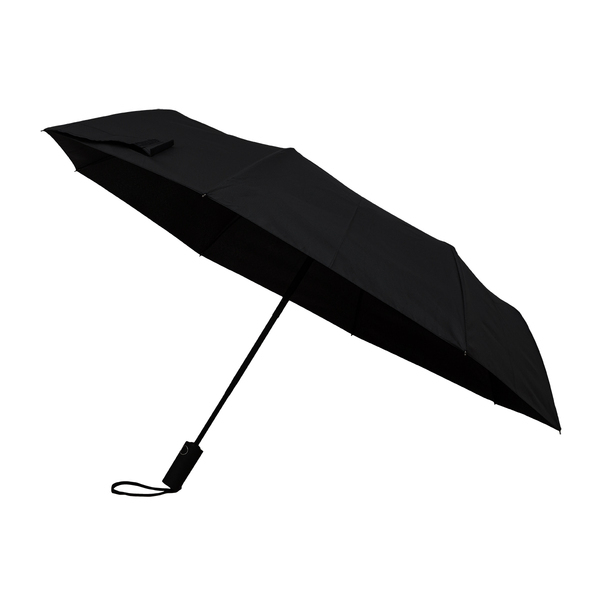 Parasol Mikkel, czarny z nadrukiem logo - zdjęcie produktu