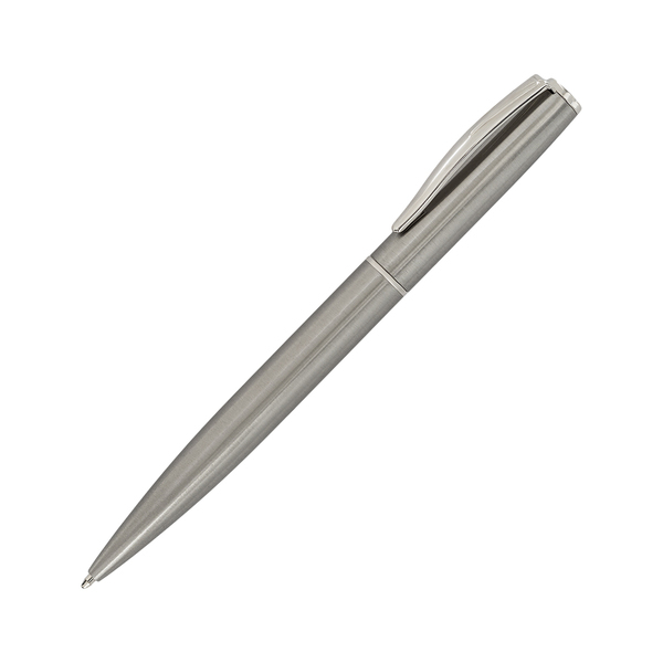 Metalowy długopis w pudełku Silvery, srebrny z grawerem logo d
