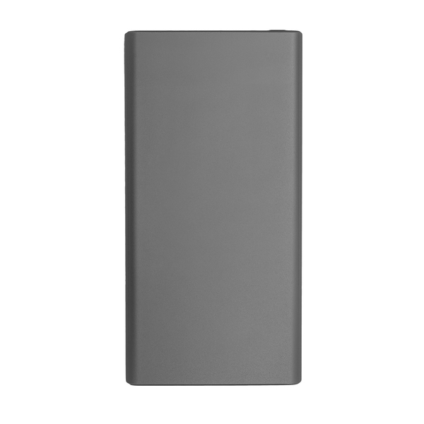 Power bank 10000 mAh Banco, grafitowy z nadrukiem logo b