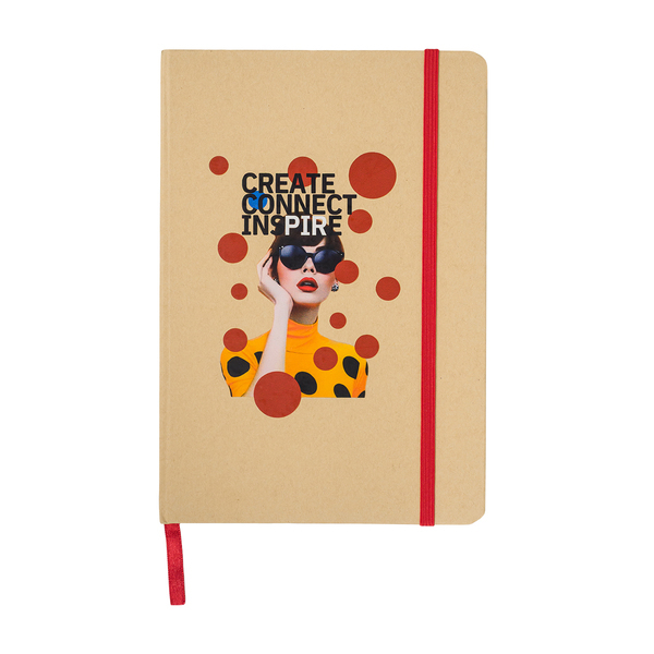 Notatnik 145x210/80k kratka Simply, czerwony z nadrukiem logo a