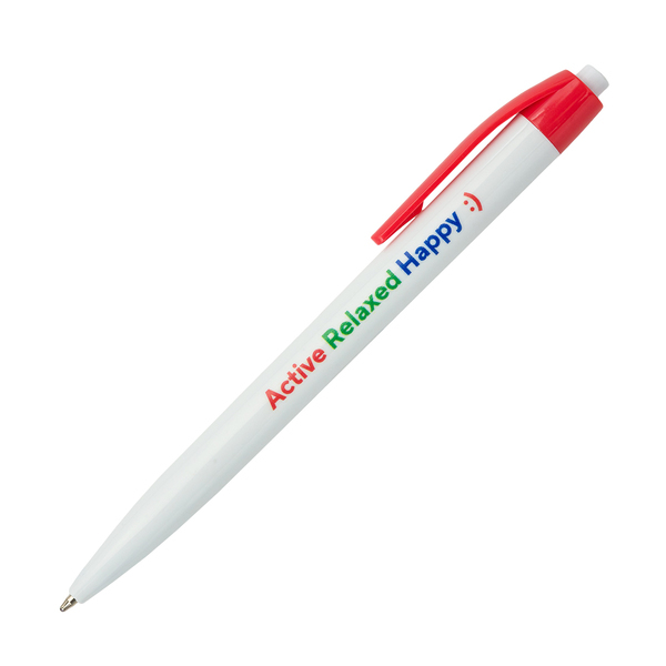 Długopis Swift, czerwony z nadrukiem logo a