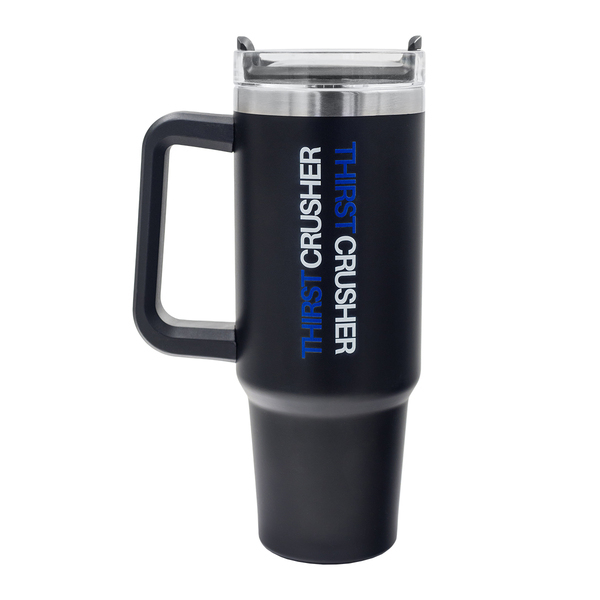 Kubek termiczny Memphis 900 ml, czarny z nadrukiem logo a
