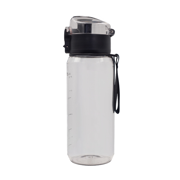 Bidon z tritanu H2O 680 ml, czarny z nadrukiem logo f