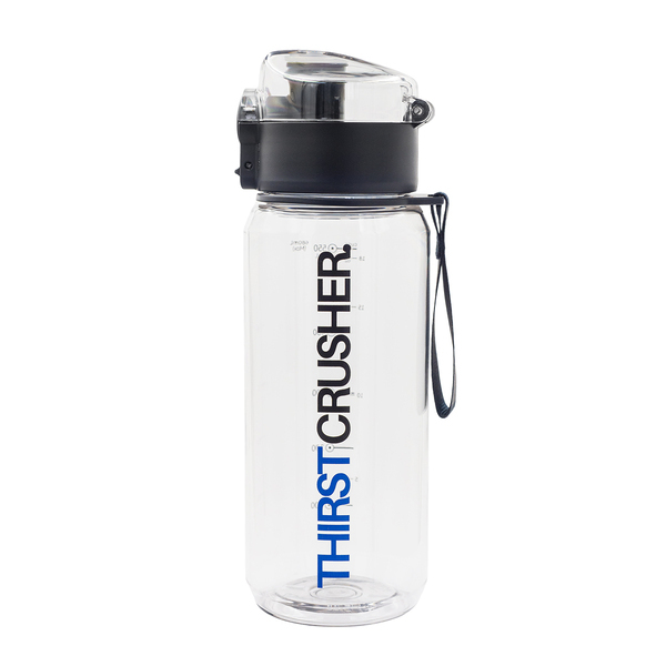 Bidon z tritanu H2O 680 ml, czarny z nadrukiem logo a