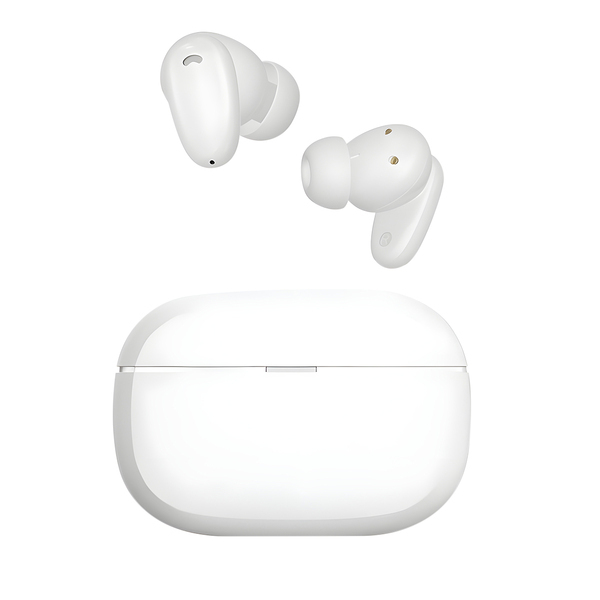 Słuchawki Bluetooth ANC/ENC Dixon, biały z nadrukiem logo a