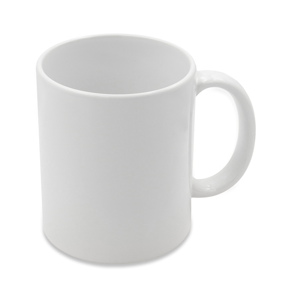 Kubek z powłoką sublimacyjną Ardea 330 ml, biały z nadrukiem logo b