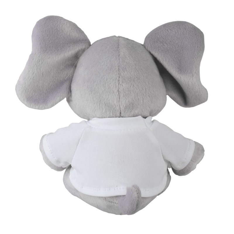 Maskotka Elephant, szary z nadrukiem logo b