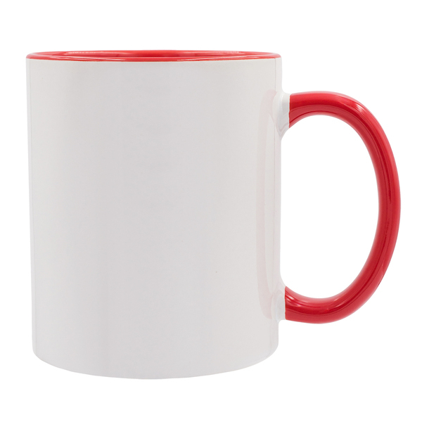 Kubek z powłoką sublimacyjną Gaeta 330 ml, czerwony z nadrukiem logo c