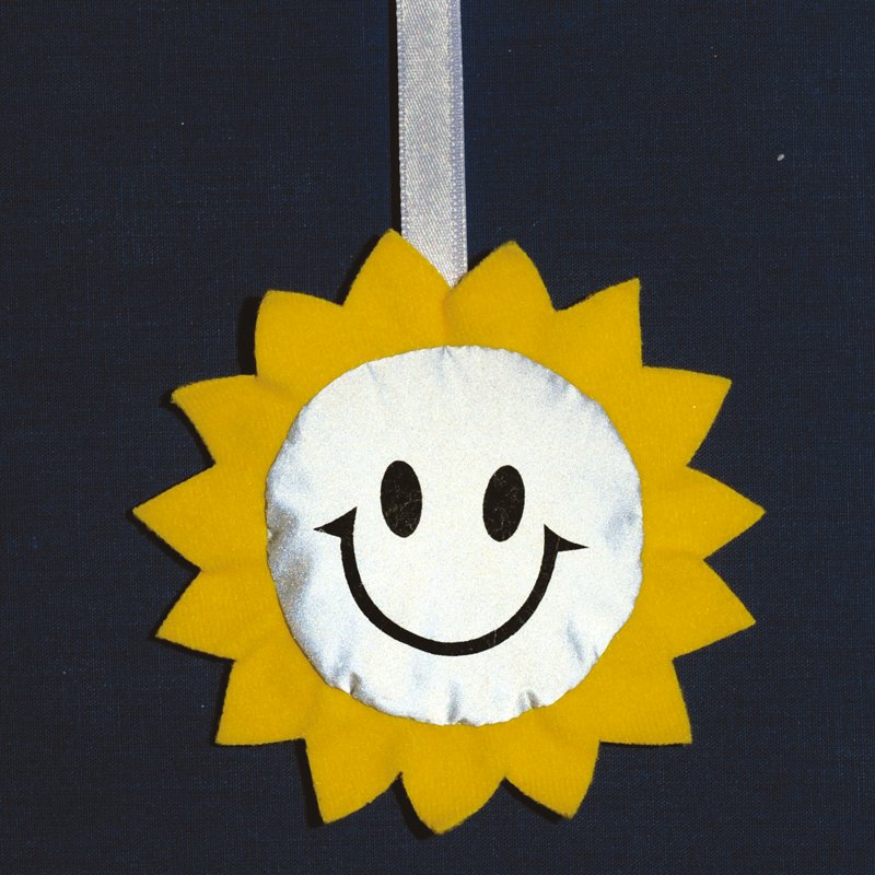 Brelok Sun, żółty/srebrny z nadrukiem logo a