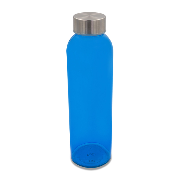 Kolorowa, szklana butelka Aqua Kuba 500 ml, niebieski z nadrukiem logo b