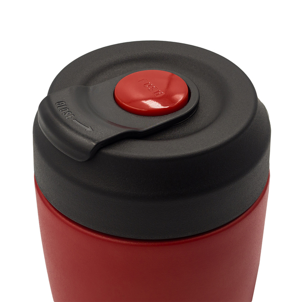 Kubek termiczny Viko 380 ml, czerwony z nadrukiem logo c