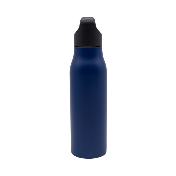 Butelka stalowa Bary 800 ml, granatowy z nadrukiem logo a