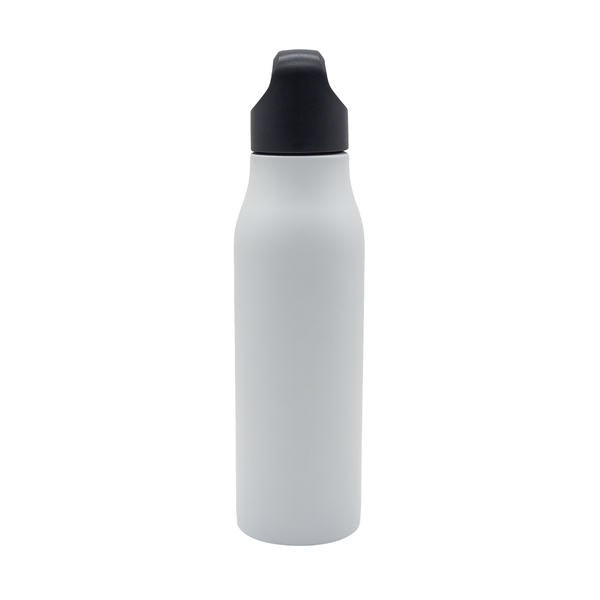 Butelka stalowa Bary 800 ml, biały z nadrukiem logo a