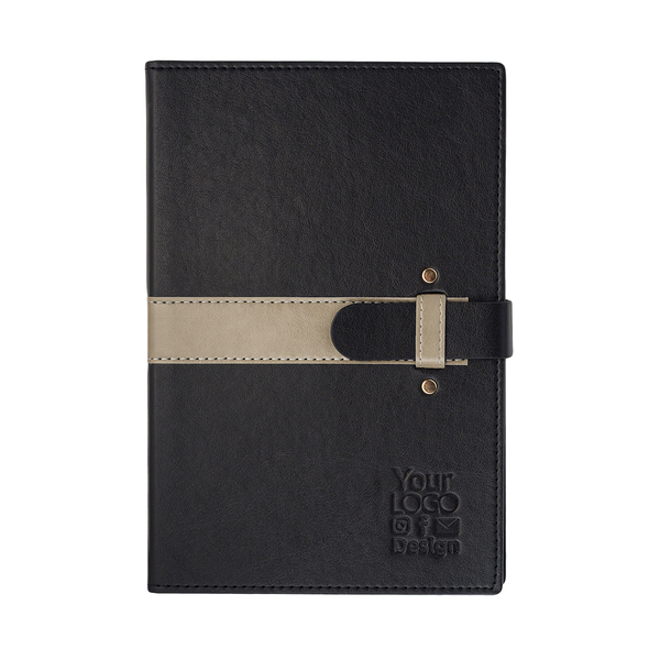 Notes Lorenzo, szary z nadrukiem logo a
