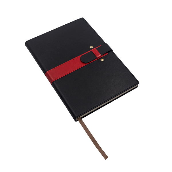 Notes Lorenzo, czerwony z nadrukiem logo b