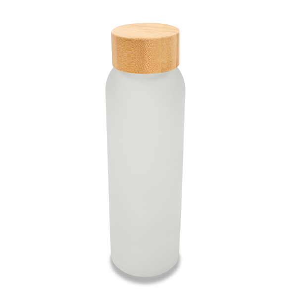 Butelka szklana Melbourne 500 ml, biały z nadrukiem logo b