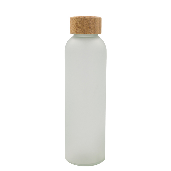 Butelka szklana Melbourne 500 ml, biały z nadrukiem logo c
