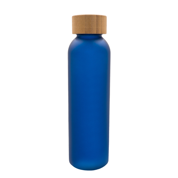 Butelka szklana Melbourne 500 ml, granatowy z nadrukiem logo b