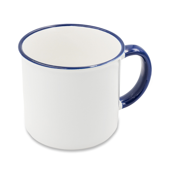 Kubek z powłoką sublimacyjną Ars 400 ml, granatowy z nadrukiem logo b