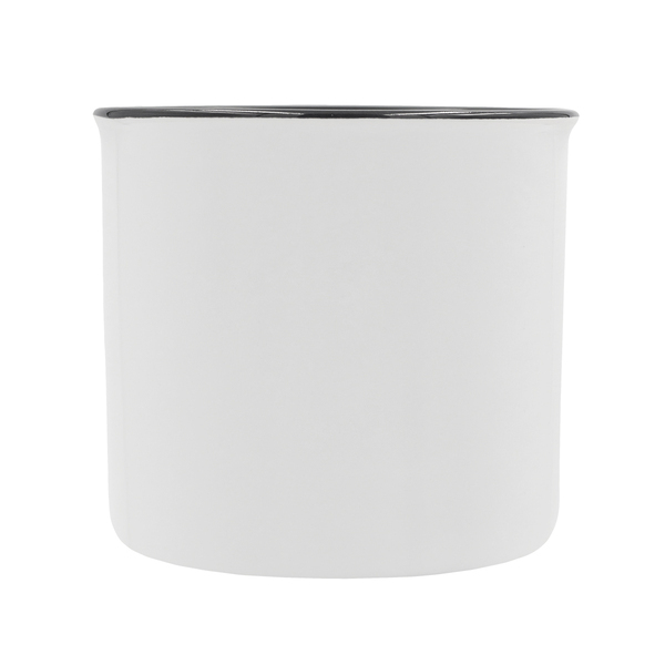 Kubek z powłoką sublimacyjną Ars 400 ml, czarny z nadrukiem logo d