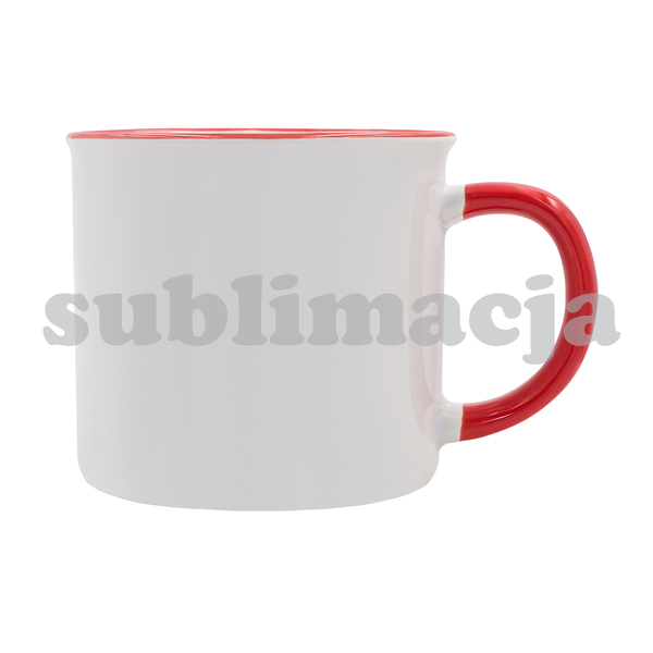 Kubek z powłoką sublimacyjną Ars 400 ml, czerwony