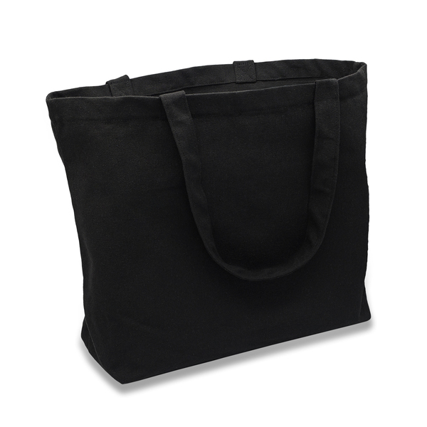 Torba z polibawełny 340g/m2 Peyton, czarny z nadrukiem logo a