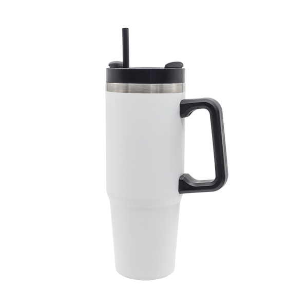 Kubek termiczny Nevada 900 ml, biały z nadrukiem logo a
