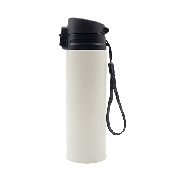 Kubek termiczny Olten 400 ml, biały z nadrukiem logo f