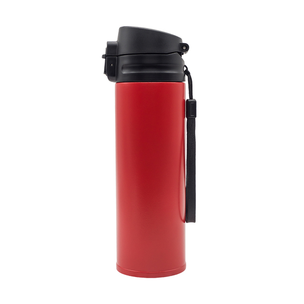 Kubek termiczny Olten 400 ml, czerwony z nadrukiem logo f