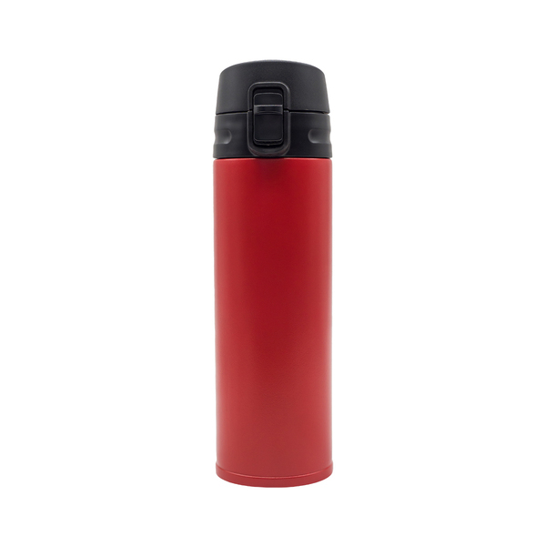 Kubek termiczny Olten 400 ml, czerwony z nadrukiem logo