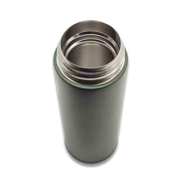 Kubek termiczny Olten 400 ml, ciemny zielony z nadrukiem logo c
