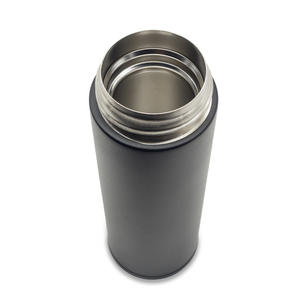 Kubek termiczny Olten 400 ml, czarny z nadrukiem logo d