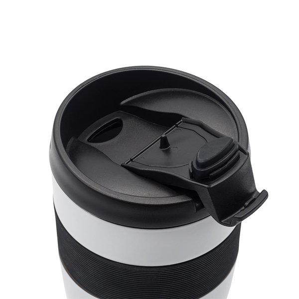 Kubek termiczny Carol 300 ml, biały z nadrukiem logo d