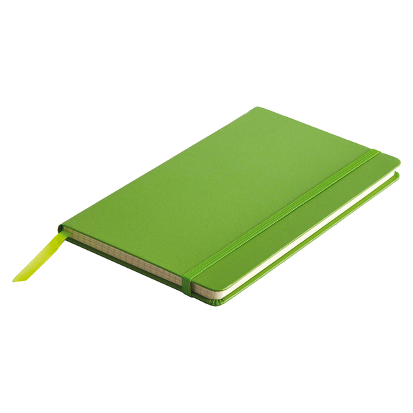 Notatnik 130x210/80k kratka Asturias, zielony z nadrukiem logo a
