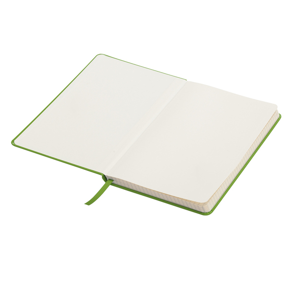 Notatnik 130x210/80k kratka Asturias, zielony z nadrukiem logo c