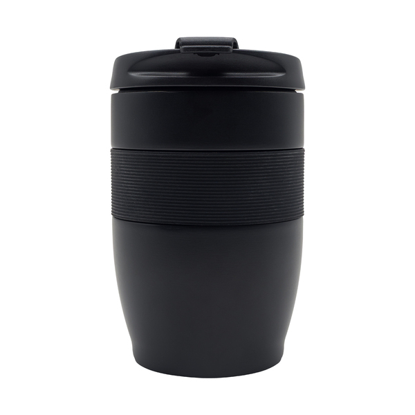 Kubek termiczny Carol 300 ml, czarny z nadrukiem logo a