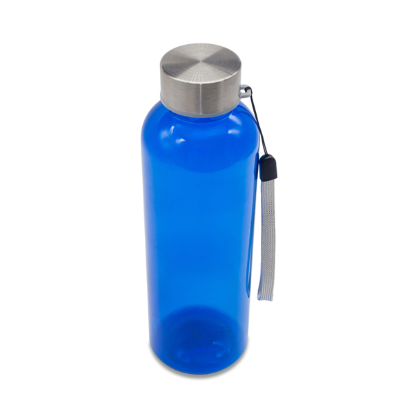 Butelka RPET Vetta 500 ml, niebieski z nadrukiem logo b
